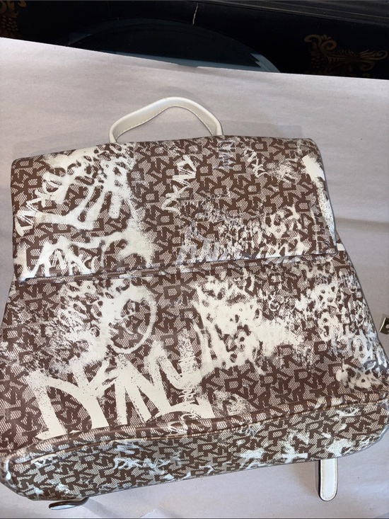 DKNY Tilly Flap Backpack - Tan/Cream NWOT main image 2